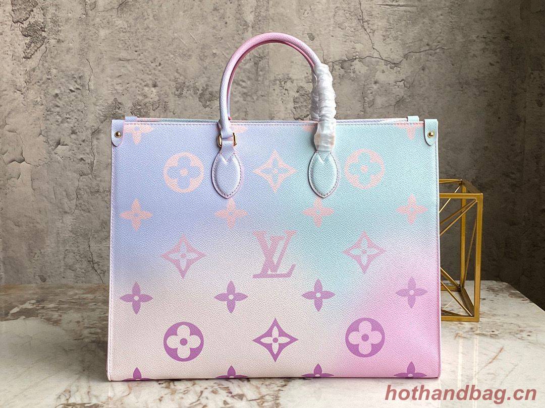 Louis Vuitton ONTHEGO GM Dip Dye Pastel M46076 Pink&Blue