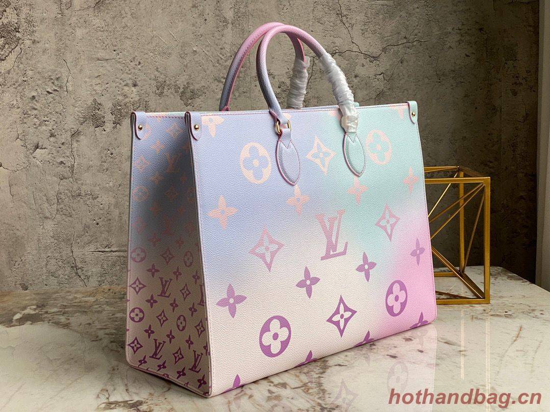 Louis Vuitton ONTHEGO GM Dip Dye Pastel M46076 Pink&Blue