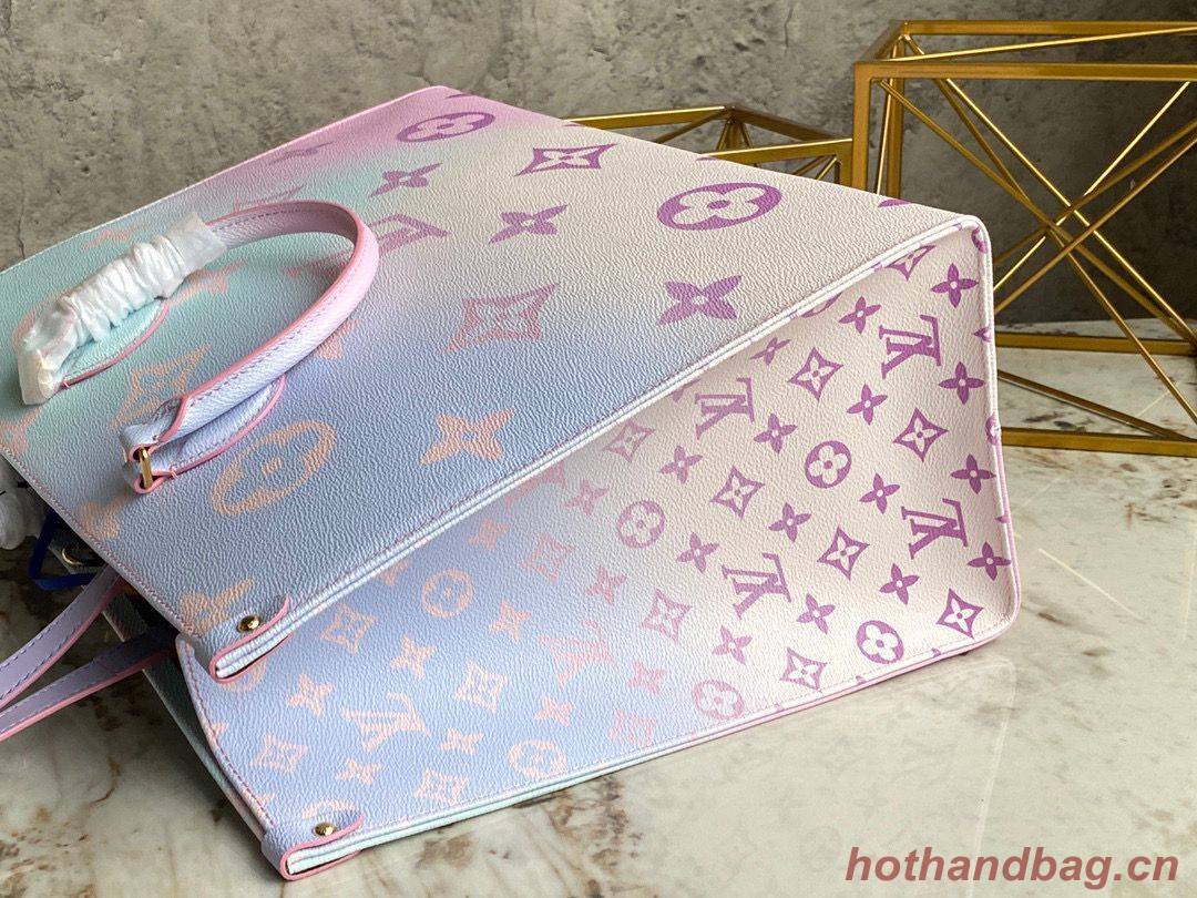 Louis Vuitton ONTHEGO GM Dip Dye Pastel M46076 Pink&Blue