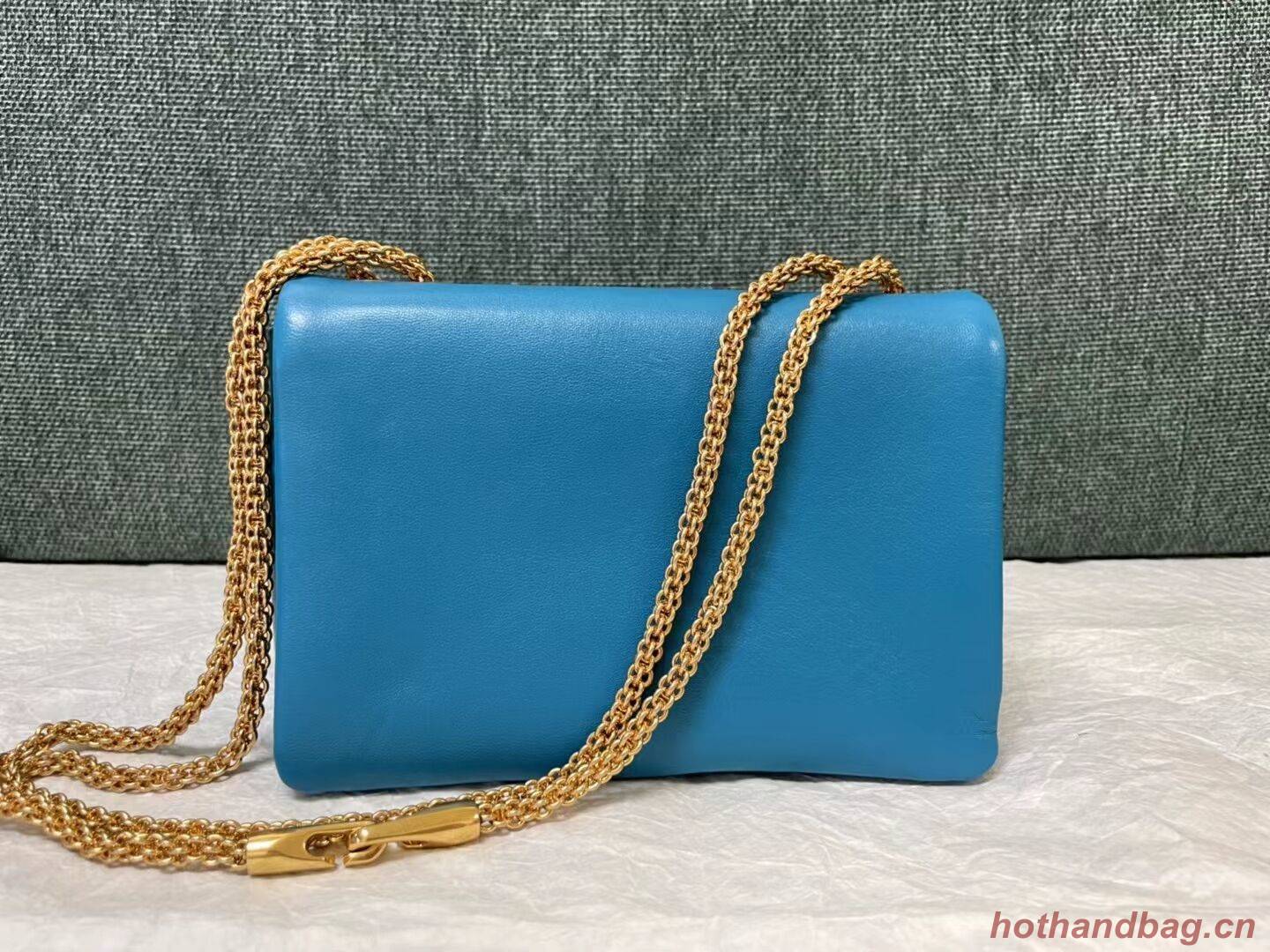 VALENTINO GARAVANI One Stud Sheepskin Shoulder Bag XW0B0K21 blue