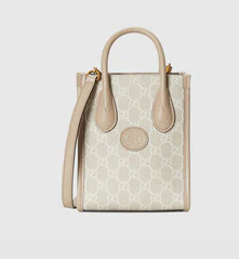 Gucci Mini tote bag with Interlocking G 671623 Beige