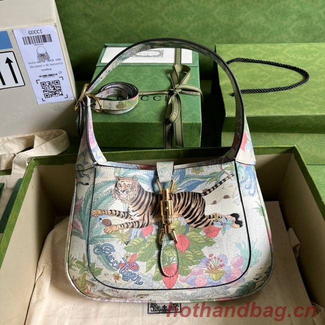 Gucci Jackie 1961 small flower hobo bag 636709 tiger