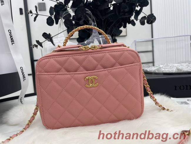 CHANEL HANDBAG Grained Calfskin&Gold-Tone Metal AP3222 pink