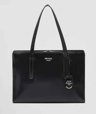 Prada Re-Edition 1995 brushed-leather medium handbag 1BA350 black