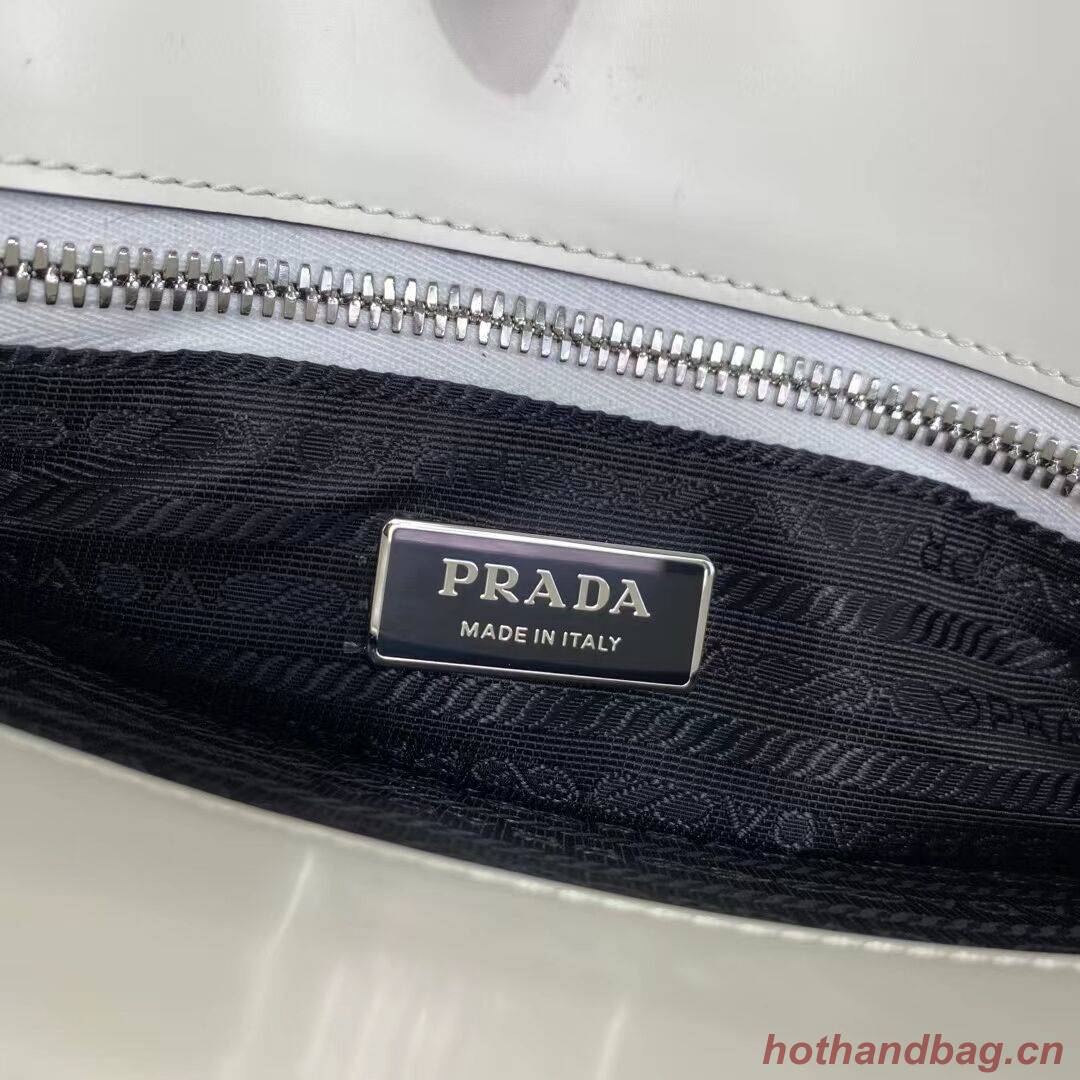 Prada Re-Edition 1995 brushed-leather medium handbag 1BA350 white