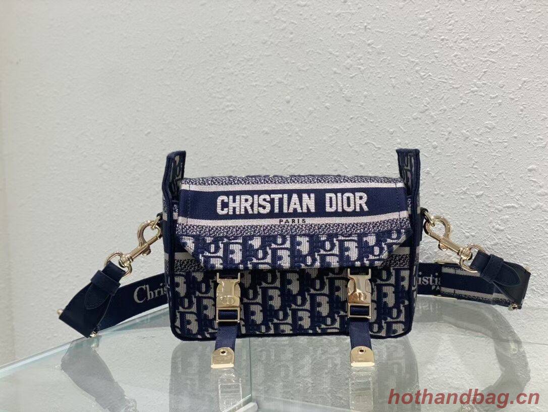 DIOR BOBBY BAG Embroidery C0803 dark blue