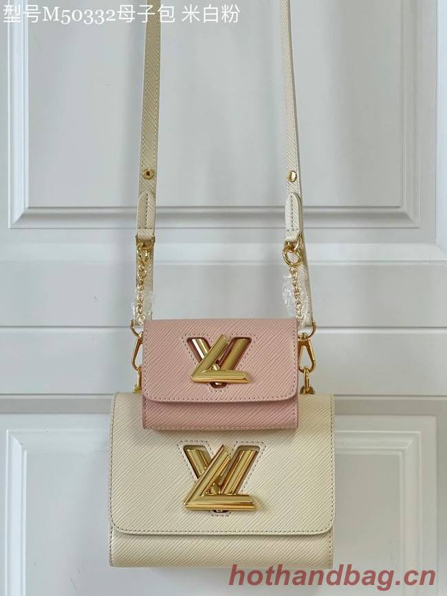 Louis Vuitton TWIST PM M59886 Taupe Brown & Pink