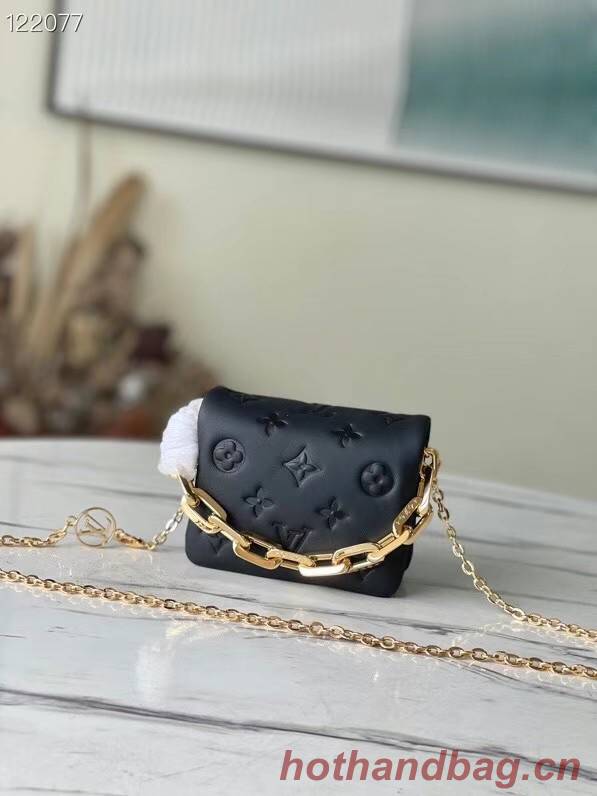 Louis vuitton WALLET ON STRAP BUBBLEGRAM M81125 black