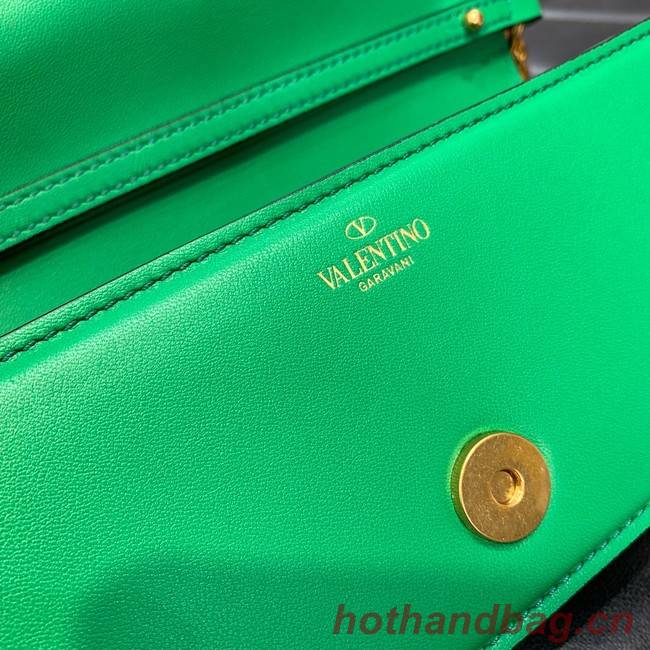 VALENTINO GARAVANI MINI LOCO Calf leather Shoulder Bag 1W2B0K green