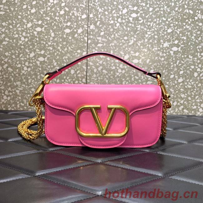 VALENTINO GARAVANI MINI LOCO Calf leather Shoulder Bag 1W2B0K rose