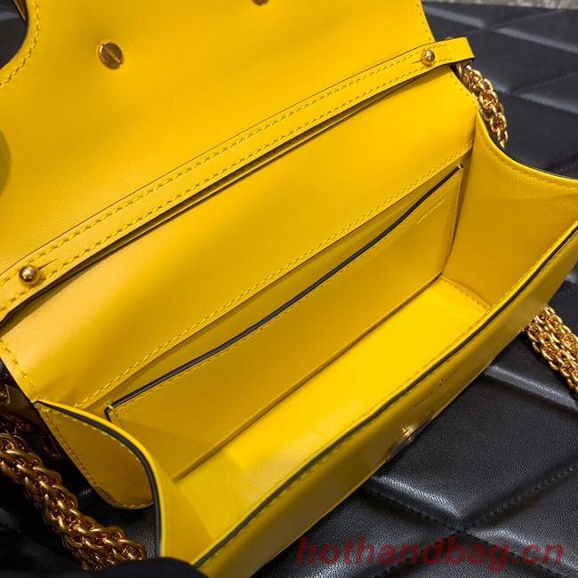 VALENTINO GARAVANI MINI LOCO Calf leather Shoulder Bag 1W2B0K yellow