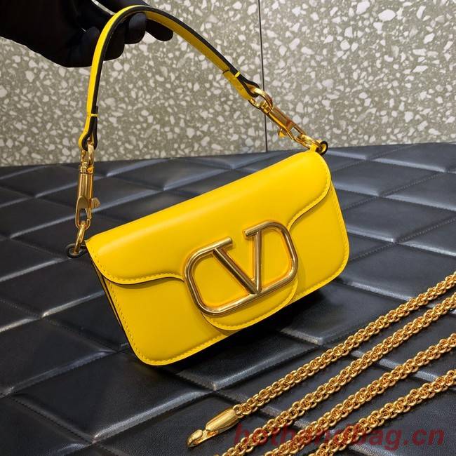 VALENTINO GARAVANI MINI LOCO Calf leather Shoulder Bag 1W2B0K yellow