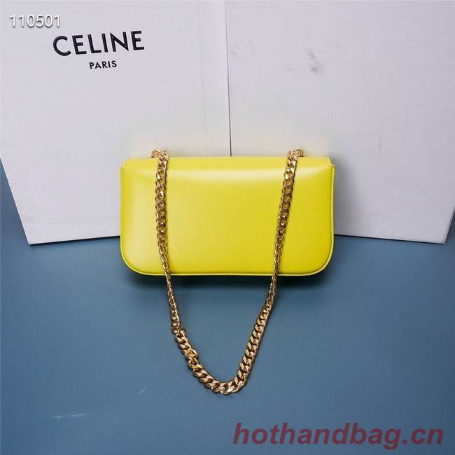 Celine CHAIN SHOULDER BAG TRIOMPHE IN SHINY CALFSKIN 199243 ANIS