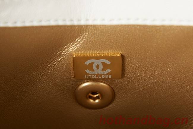 Chanel lambskin Shoulder Bag AS3240 white