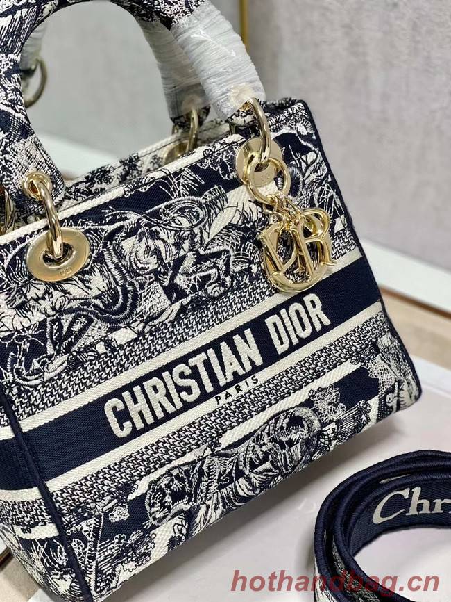 Dior MEDIUM LADY D-LITE BAG Embroidered M0565-13