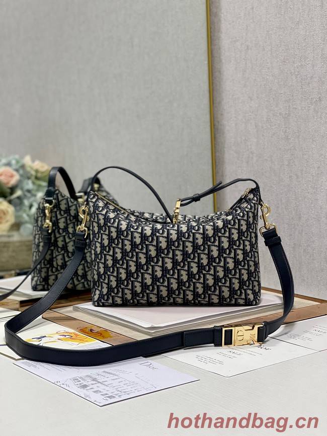 DIOR SMALL Shoulder Bag Embroidery S5552 dark blue