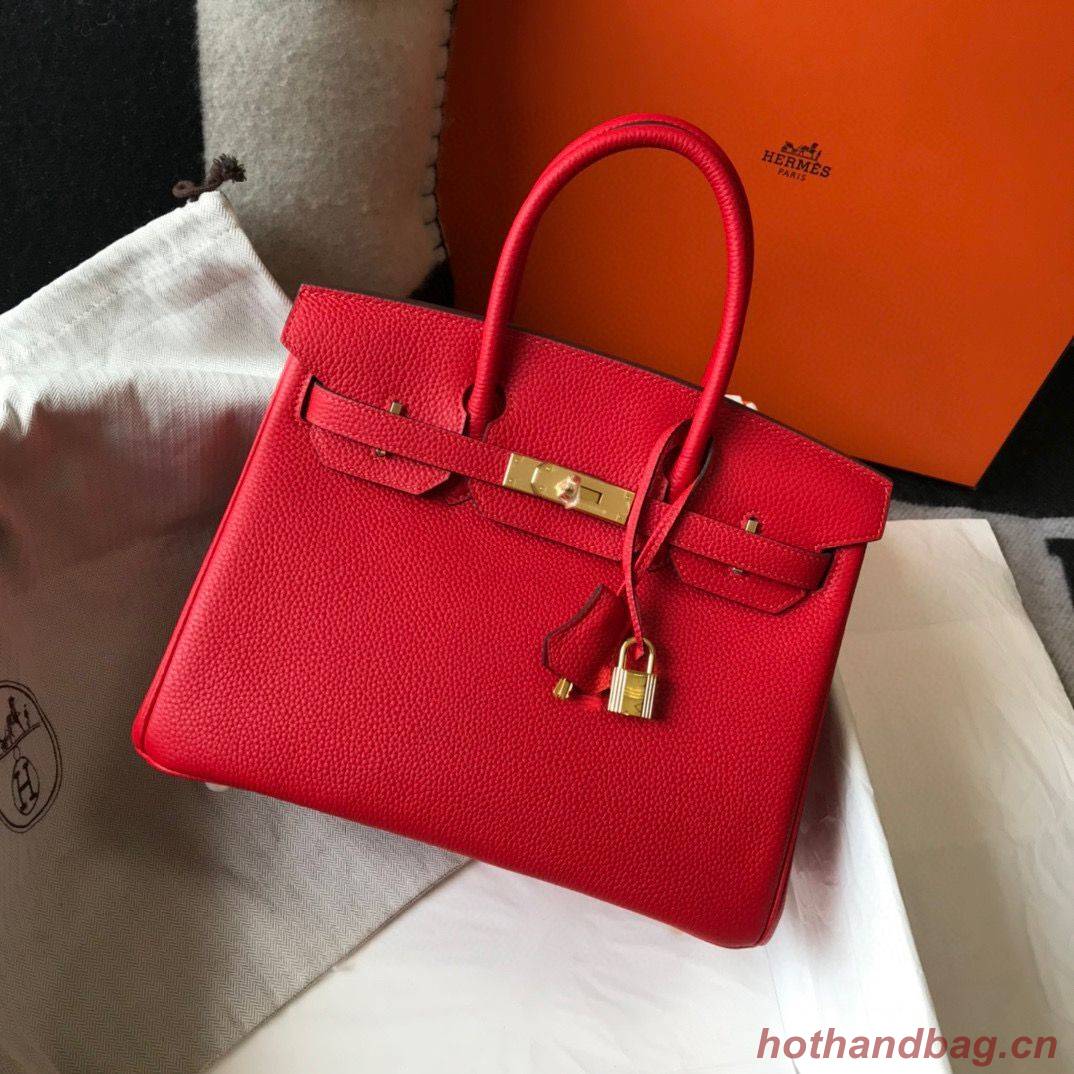 Hermes original Togo Leather HB25O Red