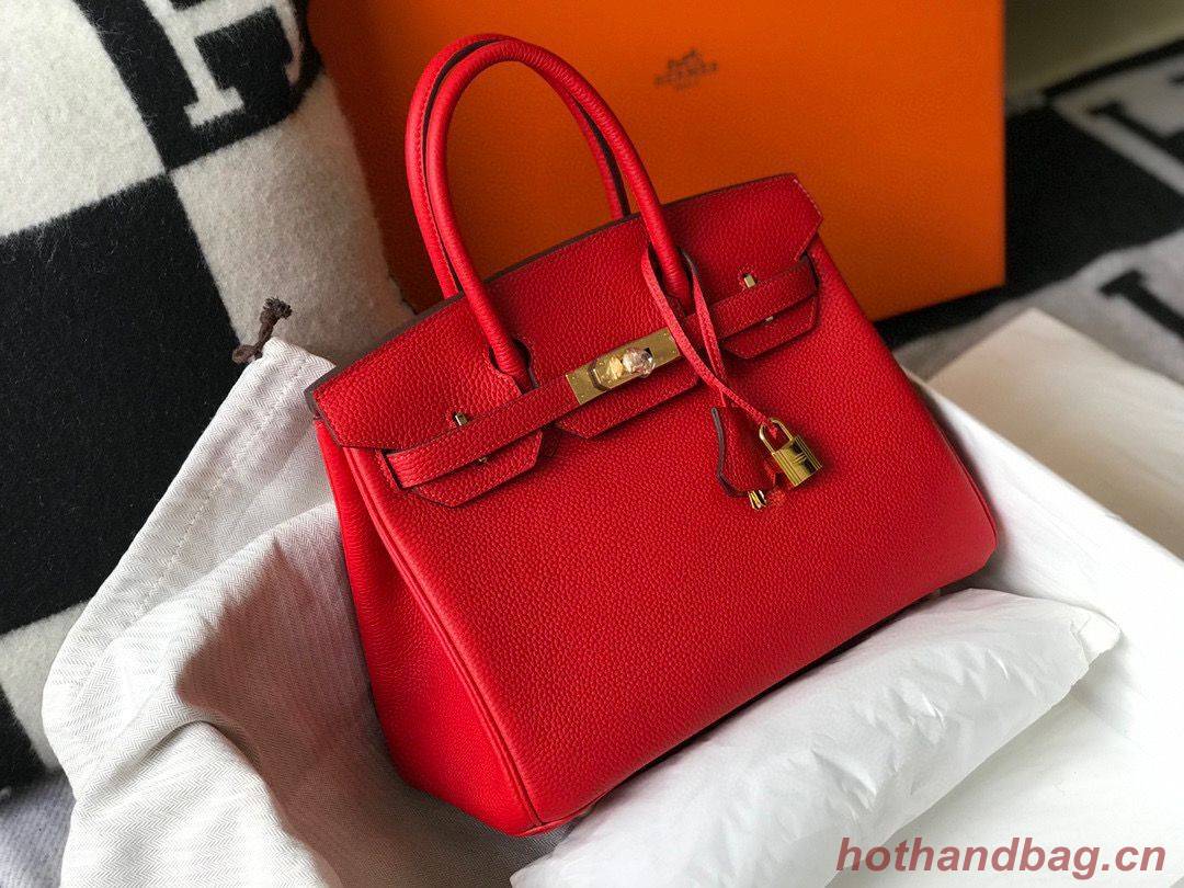 Hermes original Togo Leather HB25O Red