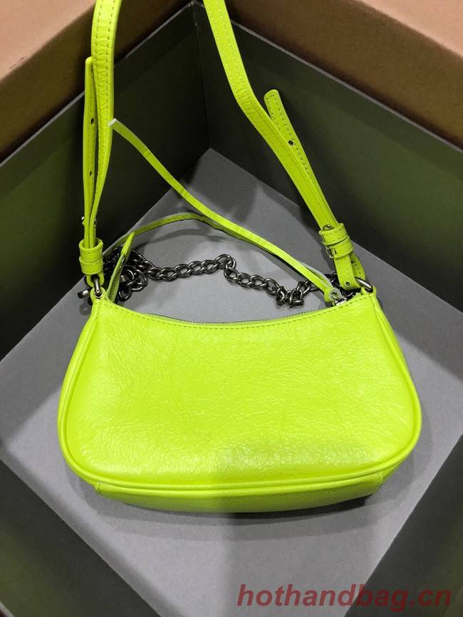 Balenciaga LE CAGOLE MINI PURSE WITH CHAIN 6958141 lemon