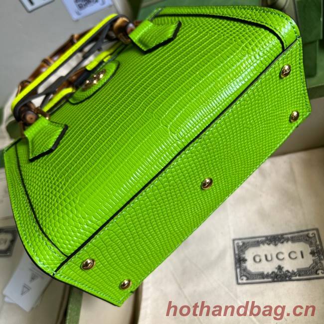 Gucci Diana lizard mini bag 675800 Fluorescent green