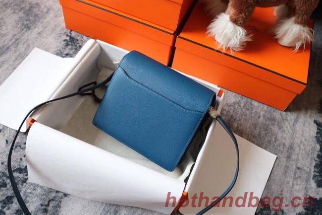 Hermes Roulis 19cm Evercolor 9D H9003 blue&Silver