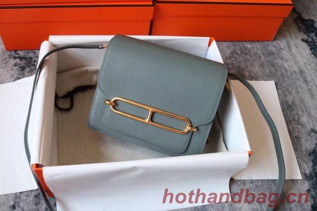 Hermes Roulis 19cm Evercolor 9D H9003 gray&Gold