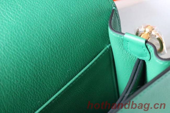 Hermes Roulis 19cm Evercolor 9D H9003 green&Gold