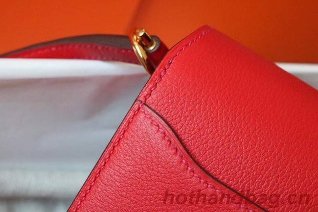 Hermes Roulis 19cm Evercolor 9D H9003 red&Gold