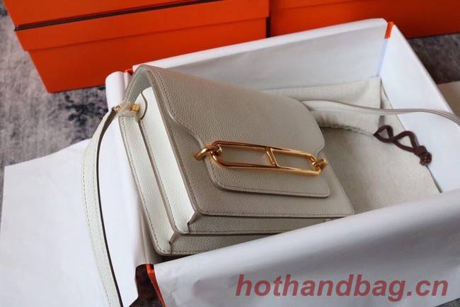 Hermes Roulis 19cm Evercolor 9D H9003 white&Gold