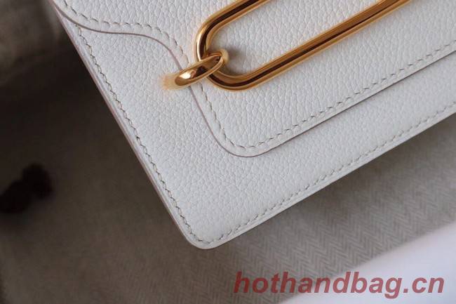 Hermes Roulis 19cm Evercolor 9D H9003 white&Gold