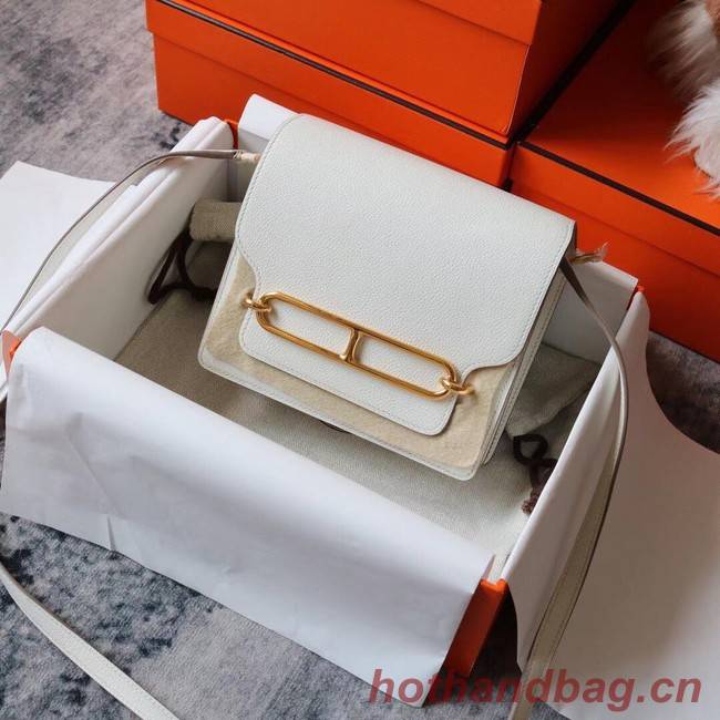 Hermes Roulis 19cm Evercolor 9D H9003 white&Gold