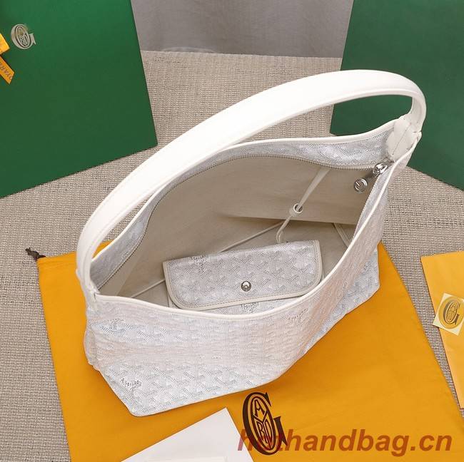 Goyard Calfskin Leather hobo bag G9983 white 