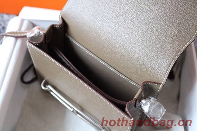 Hermes Roulis 19cm Evercolor 9D H9003 dark gray&Silver