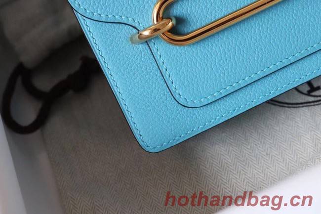 Hermes Roulis 19cm Evercolor 9D H9003 sky blue&Gold