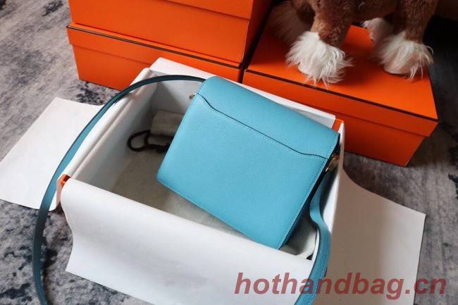 Hermes Roulis 19cm Evercolor 9D H9003 sky blue&Gold