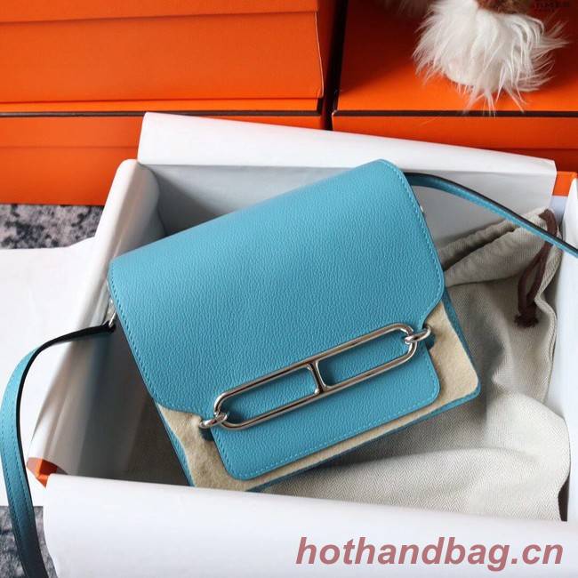 Hermes Roulis 19cm Evercolor 9D H9003 sky blue&Silver