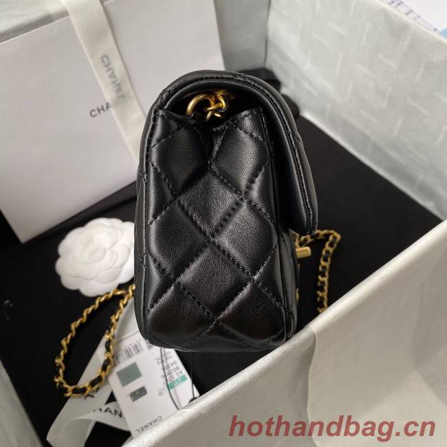 Chanel small Flap Bag Original Sheepskin Leather AS1787 black