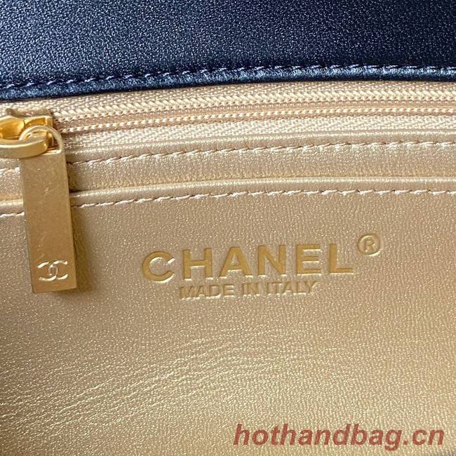 Chanel small Flap Bag Original Sheepskin Leather AS1787 black