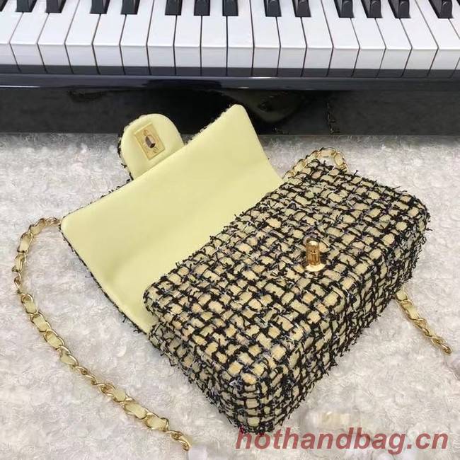 Chanel CLASSIC HANDBAG A01116 green& gold