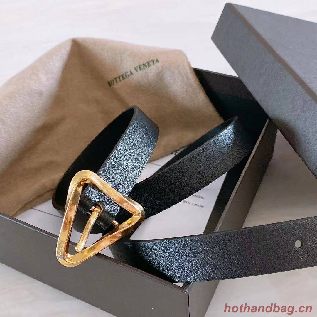 Bottega Veneta Original Leather Belt 5553 Black