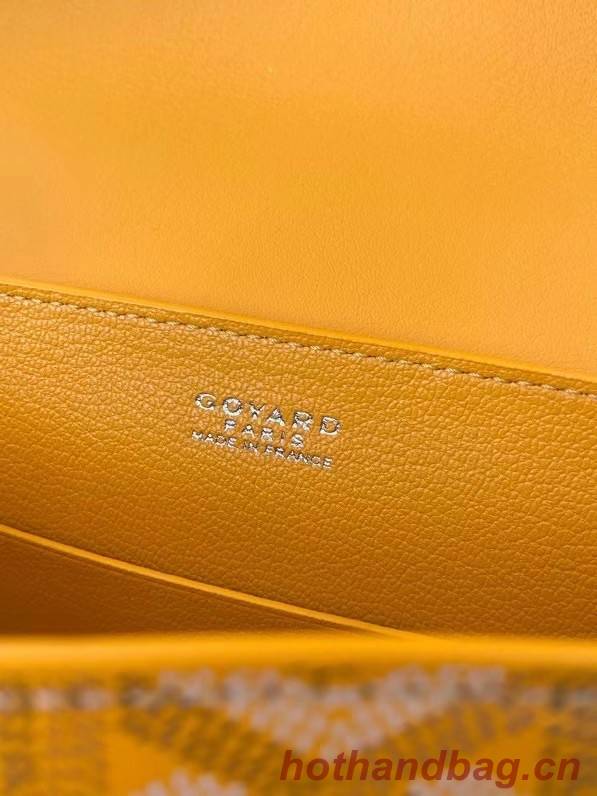 Goyard Calfskin Leather saigon mini Tote Bag 9955 yellow