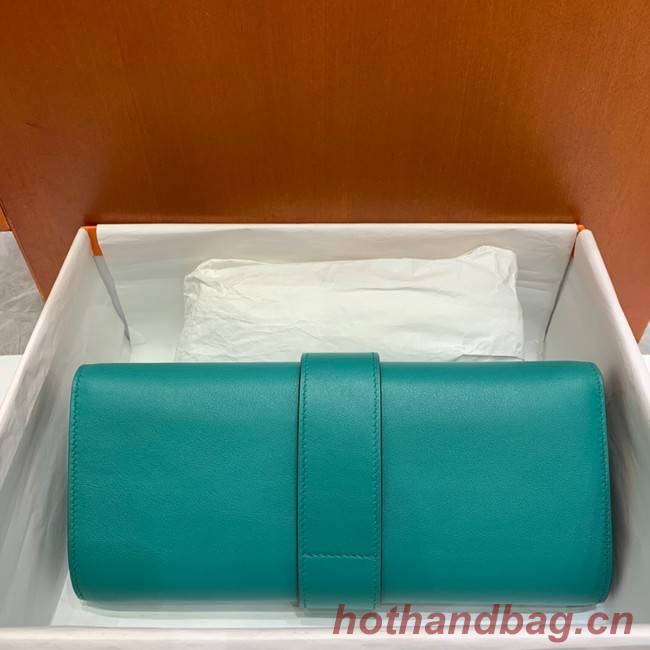 Hermes H Medor swift Leather Clutch 37566 Lake green&Gold hardware