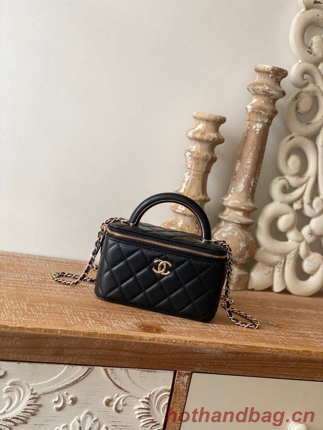 Chanel mini Shoulder Bag Lambskin & Gold-Tone Metal 81208 black