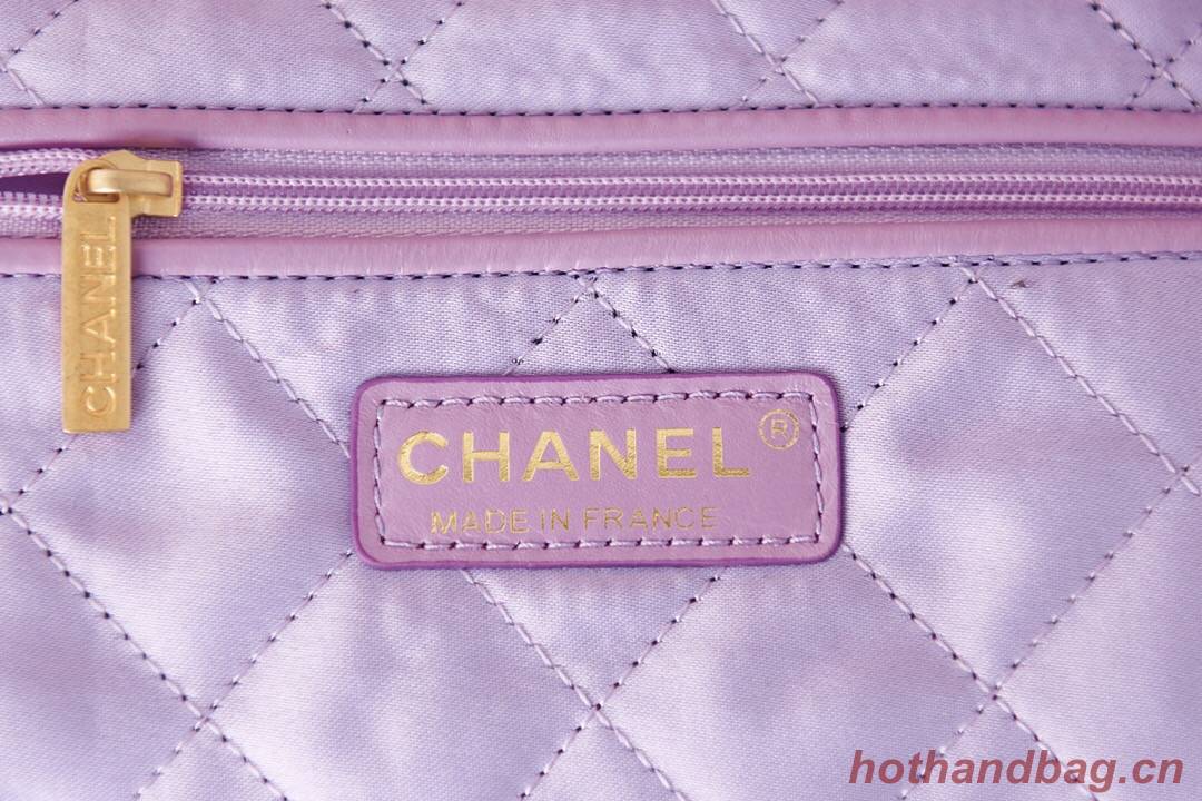 CHANEL 22 HANDBAG AS3260 Purple 