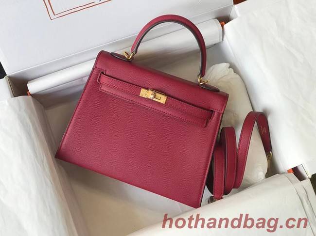 Hermes Original Epsom Leather KEL2578 Burgundy