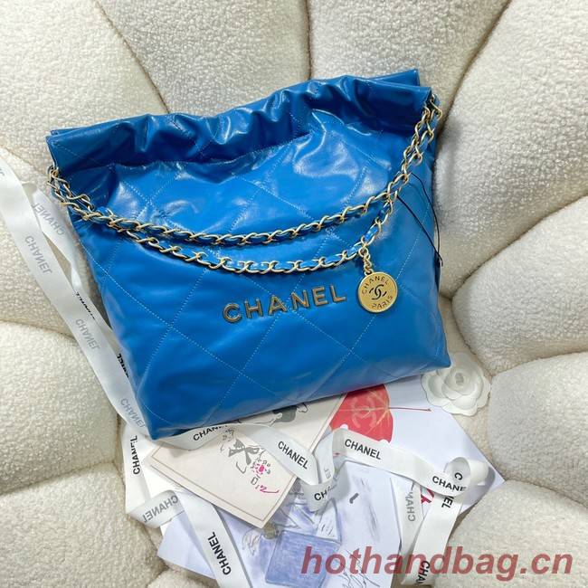 CHANEL 22 HANDBAG AS3260 blue