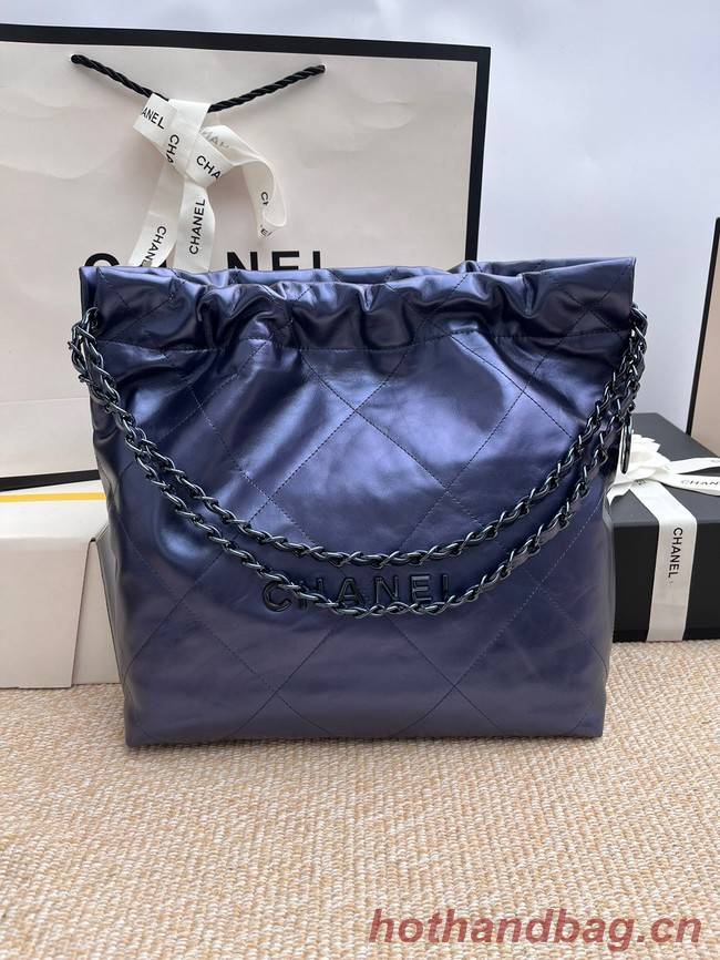 CHANEL 22 HANDBAG AS3262 Navy Blue