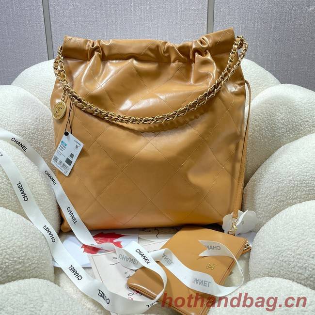 CHANEL 22 HANDBAG AS3262 apricot