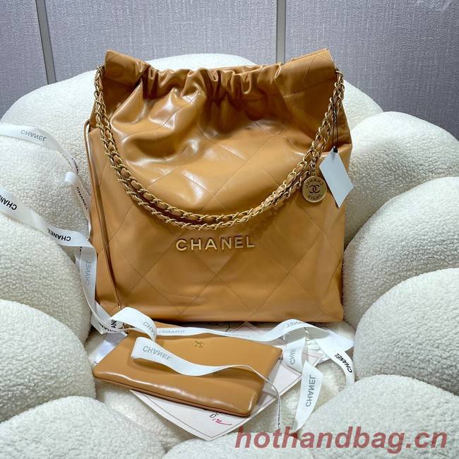 CHANEL 22 HANDBAG AS3262 apricot