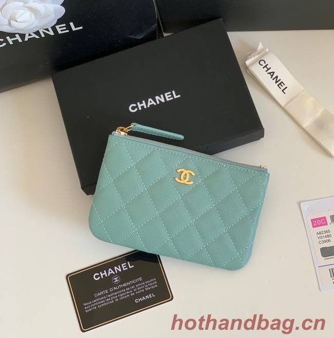 Chanel Calfskin Leather & Gold-Tone Metal A69271 green